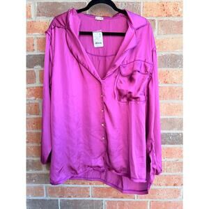 Free People Intimately  Violet Vivid Viola NightGown Size Medium NWT